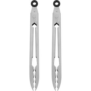imageKitchenAid Silicone Tipped Stainless Steel Tongs 12 Inch BlackStainless Steel