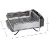 imageKitchenAid Compact Space Saving Dish Rack with Removable Flatware Caddy and Angled Self Draining Drainboard Satin Gray 15Inchby1325InchGray
