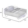 imageKitchenAid Large Capacity Full Size Rust Resistant Dish Rack with Angled Drain Board and Removable Flatware Caddy Light GreyWhite