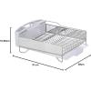 imageKitchenAid Large Capacity Full Size Rust Resistant Dish Rack with Angled Drain Board and Removable Flatware Caddy Light GreyWhite