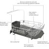 imageKitchenAid Satin Wire Expandable Dish Rack 2318Inch GrayGray