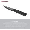 imageKitchenAid Classic Ceramic Paring Knife with CustomFit Blade Cover Sharp Kitchen Knife DishwasherSafe 35Inch BlackBlack