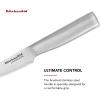 imageKitchenAid Gourmet Forged Stainless Steel Paring Knife with CustomFit Blade Cover 35inch Sharp Kitchen Knife HighCarbon Japanese Stainless Steel Blade Brushed Stainless Steel Handle