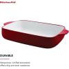 imageKitchenAid Loaf Pan Vitrified Stoneware 5in 9in 225in Blue VelvetEmpire Red