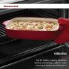 imageKitchenAid Loaf Pan Vitrified Stoneware 5in 9in 225in Blue VelvetEmpire Red