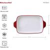 imageKitchenAid Loaf Pan Vitrified Stoneware 5in 9in 225in Blue VelvetEmpire Red