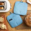 imageKITCHENAID Gourmet Series Gridlines Pot Holders 2Pack Set Heat Resistant up to 600F Soft Silicone Grip Magnetic Cuff Passion Red 8quotx8quotBlue Velvet