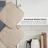 imageKITCHENAID Gourmet Series Gridlines Pot Holders 2Pack Set Heat Resistant up to 600F Soft Silicone Grip Magnetic Cuff Passion Red 8quotx8quotMilkshake Tan