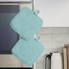 imageKITCHENAID Gourmet Series Gridlines Pot Holders 2Pack Set Heat Resistant up to 600F Soft Silicone Grip Magnetic Cuff Passion Red 8quotx8quotMineral Water Aqua