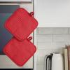 imageKITCHENAID Gourmet Series Gridlines Pot Holders 2Pack Set Heat Resistant up to 600F Soft Silicone Grip Magnetic Cuff Passion Red 8quotx8quotPassion Red