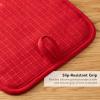 imageKITCHENAID Gourmet Series Gridlines Pot Holders 2Pack Set Heat Resistant up to 600F Soft Silicone Grip Magnetic Cuff Passion Red 8quotx8quotPassion Red