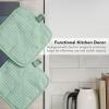 imageKITCHENAID Gourmet Series Gridlines Pot Holders 2Pack Set Heat Resistant up to 600F Soft Silicone Grip Magnetic Cuff Passion Red 8quotx8quotPistachio Green