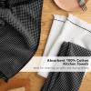 imageKitchenAid Gourmet Series Gridlines Kitchen Towels 3Pack Set 100 Cotton Absorbent Mineral Water Aqua 18quotx28quotMatte Black