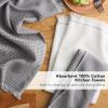 imageKitchenAid Gourmet Series Gridlines Kitchen Towels 3Pack Set 100 Cotton Absorbent Mineral Water Aqua 18quotx28quotMatte Grey
