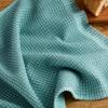 imageKitchenAid Gourmet Series Gridlines Kitchen Towels 3Pack Set 100 Cotton Absorbent Mineral Water Aqua 18quotx28quotMineral Water Aqua