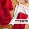 imageKitchenAid Gourmet Series Gridlines Kitchen Towels 3Pack Set 100 Cotton Absorbent Mineral Water Aqua 18quotx28quotPassion Red