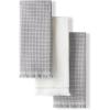 imageKitchenAid Gourmet Series Gridlines Kitchen Towels 3Pack Set 100 Cotton Absorbent Mineral Water Aqua 18quotx28quotMatte Grey