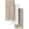 imageKitchenAid Gourmet Series Gridlines Kitchen Towels 3Pack Set 100 Cotton Absorbent Mineral Water Aqua 18quotx28quotMilkshake Tan
