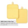 imageKITCHENAID Ribbed Soft Silicone Pot Holder 2Pack Set 2025 Color of The Year Butter Yellow 7quotx9quotButter Yellow
