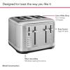 imageKitchenAid 4 Slice Toaster KMT4109BM Black MatteBrushed Stainless Steel