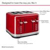 imageKitchenAid 4 Slice Toaster KMT4109BM Black MatteEmpire Red