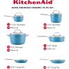 imageKitchenAid Hard Anodized Ceramic Nonstick CookwarePots and Pans Set 10 Piece  Blue Velvet84815