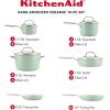 imageKitchenAid Hard Anodized Ceramic Nonstick CookwarePots and Pans Set 10 Piece  Pistachio