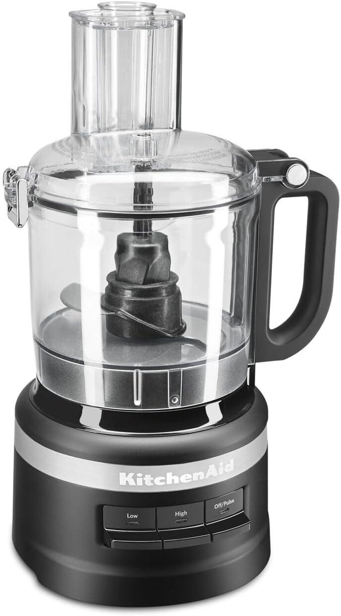 imageKitchenAid KFP0718BM Food Processor 7 cup Matte BlackContour Silver