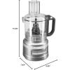 imageKitchenAid KFP0718BM Food Processor 7 cup Matte BlackContour Silver