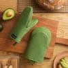 imageKITCHENAID Gourmet Series Gridlines Mini Oven Mitts 2Pack Set Heat Resistant up to 600F Soft Silicone Grip Magnetic Cuff Blue Velvet 55quotx9quotMatcha Green