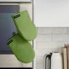 imageKITCHENAID Gourmet Series Gridlines Mini Oven Mitts 2Pack Set Heat Resistant up to 600F Soft Silicone Grip Magnetic Cuff Blue Velvet 55quotx9quotMatcha Green