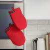 imageKITCHENAID Gourmet Series Gridlines Mini Oven Mitts 2Pack Set Heat Resistant up to 600F Soft Silicone Grip Magnetic Cuff Blue Velvet 55quotx9quotPassion Red