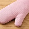 imageKITCHENAID Gourmet Series Gridlines Oven Mitts 2Pack Set Heat Resistant up to 600F Soft Silicone Grip Magnetic Cuff Matte Black 7quotx14quotDried Rose