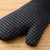 imageKITCHENAID Gourmet Series Gridlines Oven Mitts 2Pack Set Heat Resistant up to 600F Soft Silicone Grip Magnetic Cuff Matte Black 7quotx14quotMatte Black