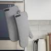 imageKITCHENAID Gourmet Series Gridlines Oven Mitts 2Pack Set Heat Resistant up to 600F Soft Silicone Grip Magnetic Cuff Matte Black 7quotx14quotMatte Grey