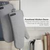 imageKITCHENAID Gourmet Series Gridlines Oven Mitts 2Pack Set Heat Resistant up to 600F Soft Silicone Grip Magnetic Cuff Matte Black 7quotx14quotMatte Grey