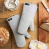 imageKITCHENAID Gourmet Series Gridlines Oven Mitts 2Pack Set Heat Resistant up to 600F Soft Silicone Grip Magnetic Cuff Matte Black 7quotx14quotMatte Grey