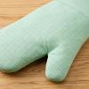 imageKITCHENAID Gourmet Series Gridlines Oven Mitts 2Pack Set Heat Resistant up to 600F Soft Silicone Grip Magnetic Cuff Matte Black 7quotx14quotPistachio Green