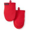 imageKITCHENAID Gourmet Series Gridlines Mini Oven Mitts 2Pack Set Heat Resistant up to 600F Soft Silicone Grip Magnetic Cuff Blue Velvet 55quotx9quotPassion Red