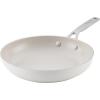 imageKitchenAid Hard Anodized Ceramic Induction Nonstick Cookware Frying PanSkillet with Lid Dishwasher Safe 1225 Inch Non Stick Fry Pan with Stainless Steel Handle  Porcelain WhitePorcelain