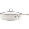 imageKitchenAid Hard Anodized Ceramic Induction Nonstick Cookware Frying PanSkillet with Lid Dishwasher Safe 1225 Inch Non Stick Fry Pan with Stainless Steel Handle  Porcelain WhitePorcelain