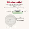 imageKitchenAid Hard Anodized Ceramic Induction Nonstick Cookware Frying PanSkillet with Lid Dishwasher Safe 1225 Inch Non Stick Fry Pan with Stainless Steel Handle  Porcelain WhitePistachio
