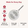 imageKitchenAid Hard Anodized Ceramic Induction Nonstick Cookware Frying PanSkillet with Lid Dishwasher Safe 1225 Inch Non Stick Fry Pan with Stainless Steel Handle  Porcelain WhitePorcelain