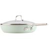 imageKitchenAid Hard Anodized Ceramic Induction Nonstick Cookware Frying PanSkillet with Lid Dishwasher Safe 1225 Inch Non Stick Fry Pan with Stainless Steel Handle  Porcelain WhitePistachio