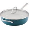 imageKitchenAid Hard Anodized Ceramic Induction Nonstick Cookware Frying PanSkillet with Lid Dishwasher Safe 1225 Inch Non Stick Fry Pan with Stainless Steel Handle  Porcelain WhiteAgave
