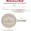imageKitchenAid Hard Anodized Ceramic Nonstick Cookware FryingSkillet Pan 1225 Inch Non Stick Fry Pan with Stainless Steel Handle  Porcelain White