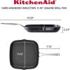 imageKitchenAid Hard Anodized Induction Nonstick Cookware Saute PanJumbo Cooker with Lid and Helper Handle Dishwasher Safe 5 Quart Non Stick Sauteuse with Stainless Steel Handles  Matte BlackGrill Pan 1125