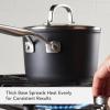 imageKitchenAid Hard Anodized Induction Nonstick Cookware Saute PanJumbo Cooker with Lid and Helper Handle Dishwasher Safe 5 Quart Non Stick Sauteuse with Stainless Steel Handles  Matte BlackSaucepan 2 Quart