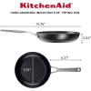 imageKitchenAid Hard Anodized Induction Nonstick Cookware Saute PanJumbo Cooker with Lid and Helper Handle Dishwasher Safe 5 Quart Non Stick Sauteuse with Stainless Steel Handles  Matte BlackSkillet 825