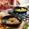 imageKitchenAid Hard Anodized Induction Nonstick Cookware Saute PanJumbo Cooker with Lid and Helper Handle Dishwasher Safe 5 Quart Non Stick Sauteuse with Stainless Steel Handles  Matte BlackSkillets 825  10
